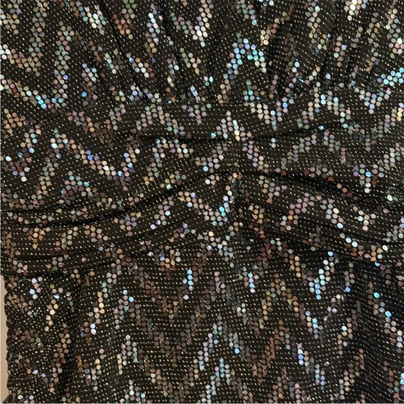 ba&sh Black and Silver Sequin Long Sleeve Dress - Picture 3 of 5